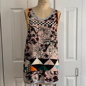 MSGM silk floral printed tunic